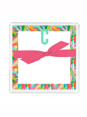 Tropical Initial Acrylic Notepad