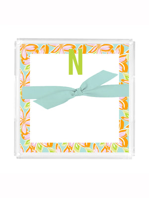 Tropical Initial Acrylic Notepad