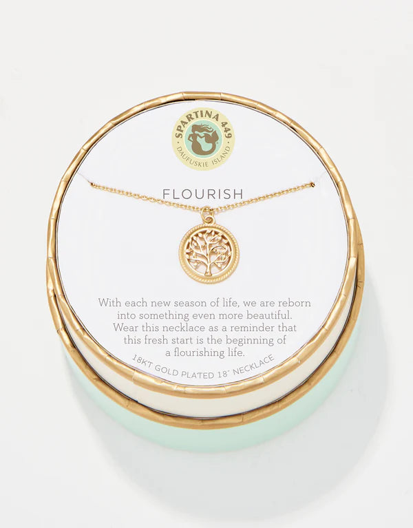 Spartina Sea La Vie Gold Flourish Tree of Life Necklace