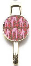 Elephant Print Purse Key Hanger