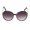 Blue Gem Round Metal Inlay Sunglasses