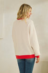 Merry Cream Cloudy Knit Pullover Top