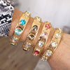 Delphine Blues Sparkly Crystal Stretch Bangle