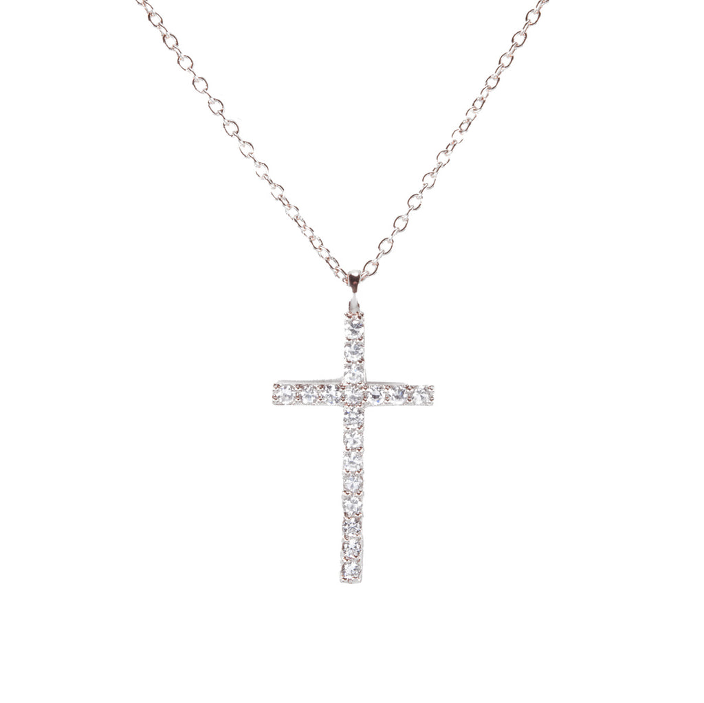 Amanda Blu Silver Timeless Radiance Cross Necklace