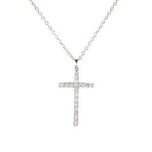 Amanda Blu Silver Timeless Radiance Cross Necklace