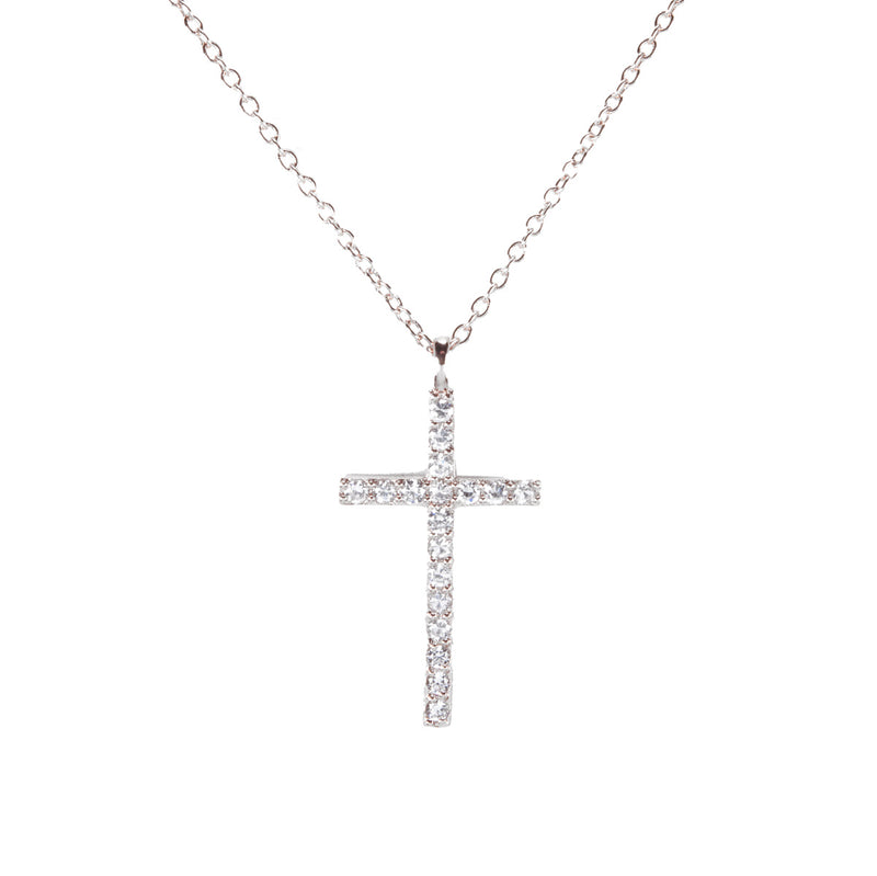 Amanda Blu Silver Timeless Radiance Cross Necklace