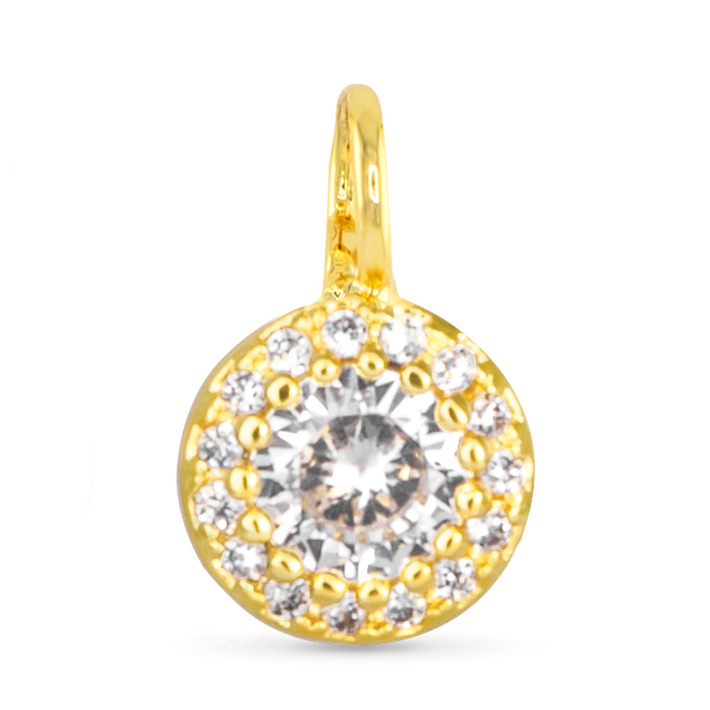 Amanda Blu Gold Clear CZ Halo Charm