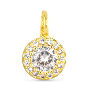 Amanda Blu Gold Clear CZ Halo Charm