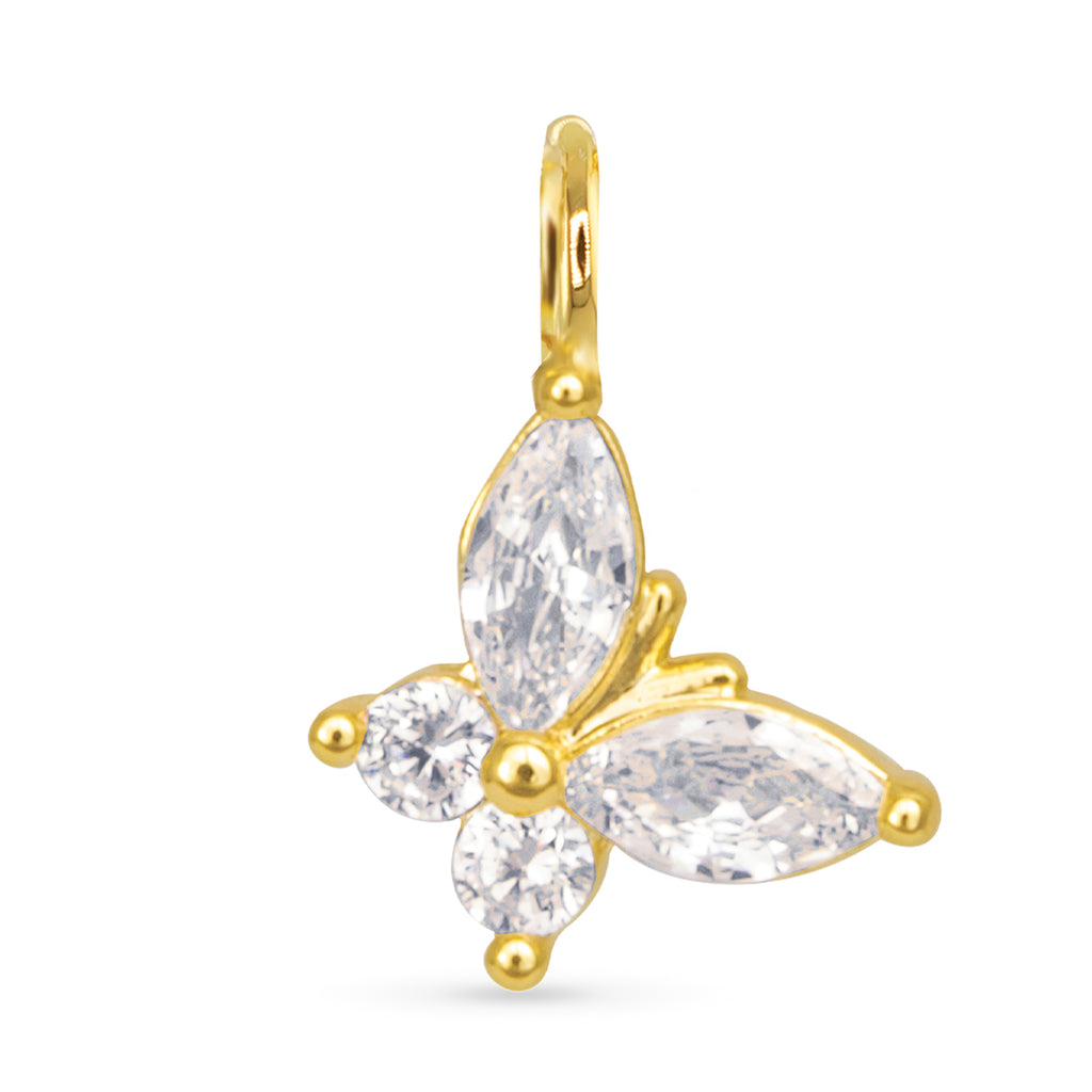 Amanda Blu Gold CZ Butterfly Charm