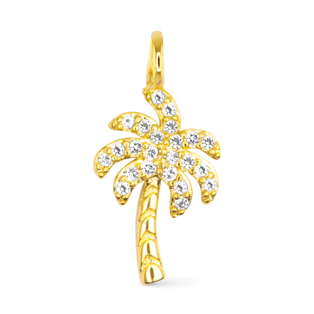 Amanda Blu Gold CZ Palm Tree Charm