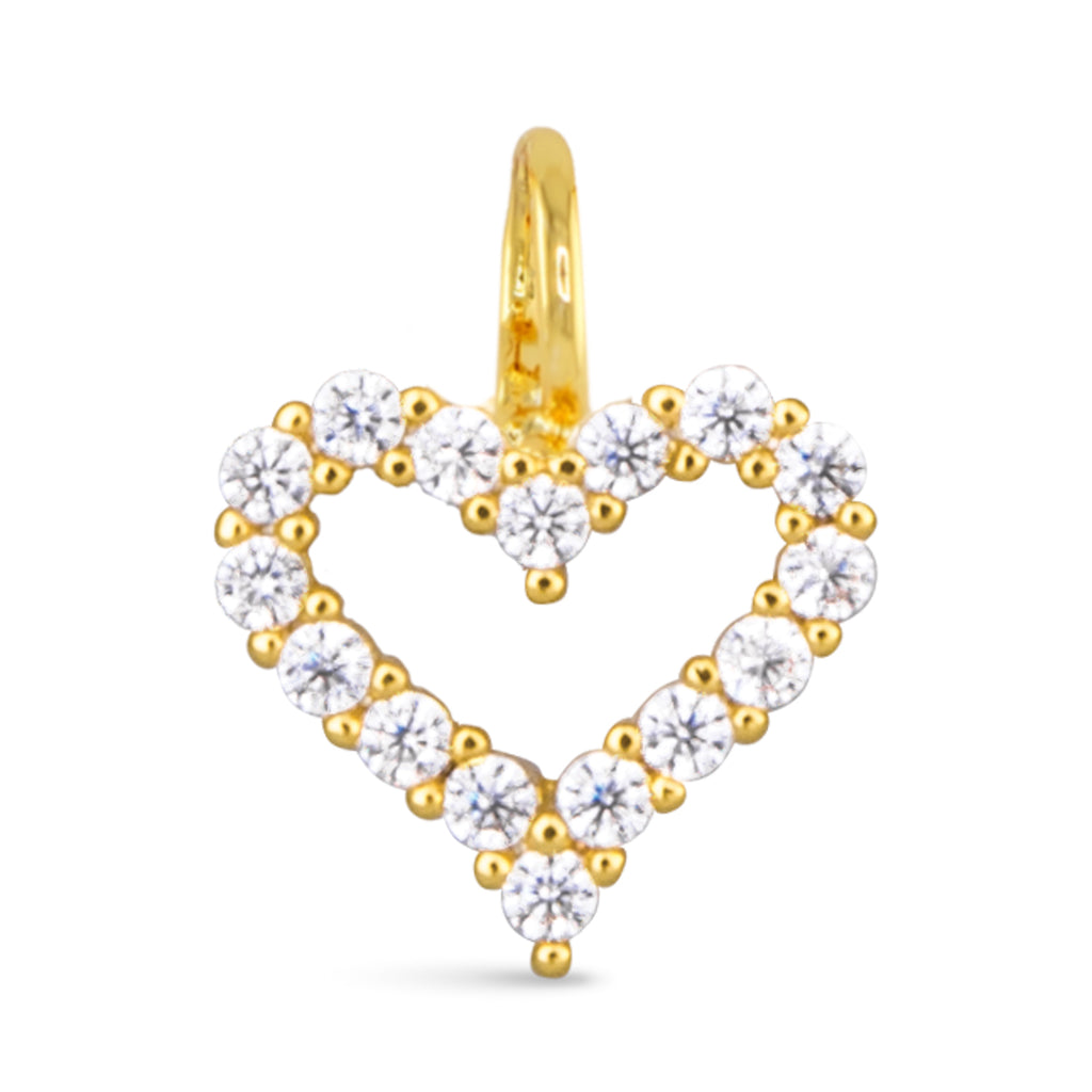 Amanda Blu Gold CZ Heart Charm