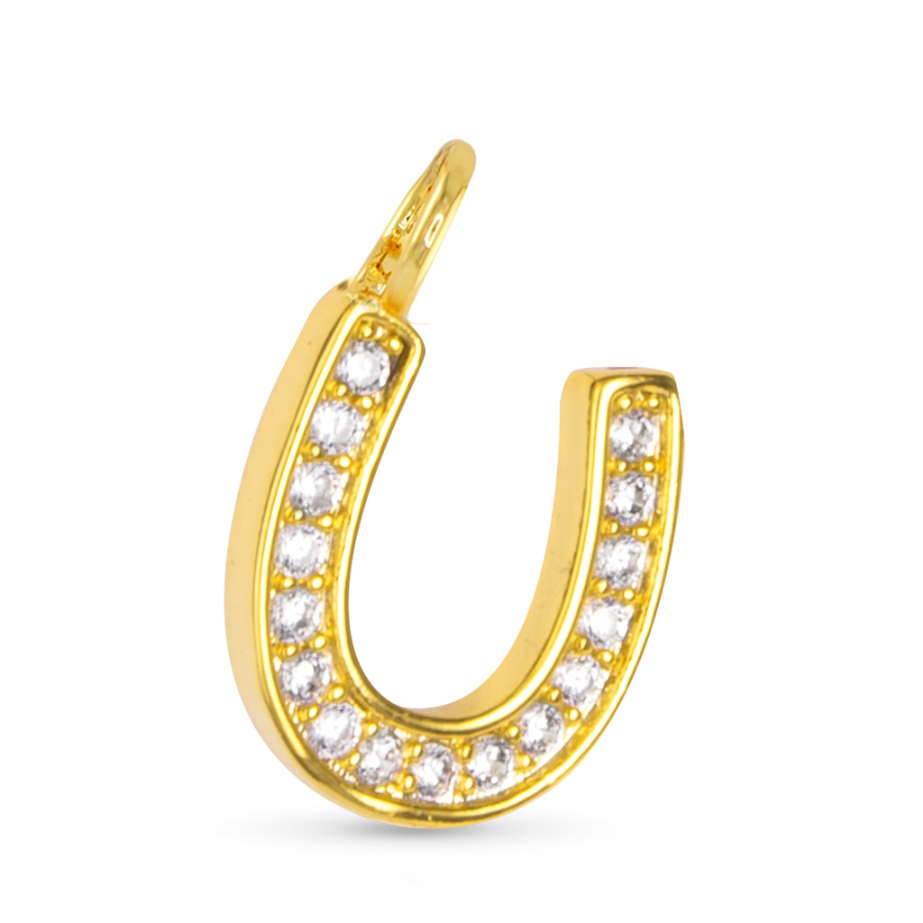 Amanda Blu Gold CZ Horseshoe Charm