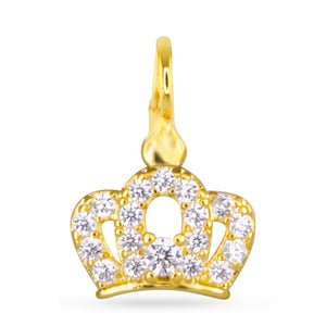 Amanda Blu Gold CZ Crown Charm