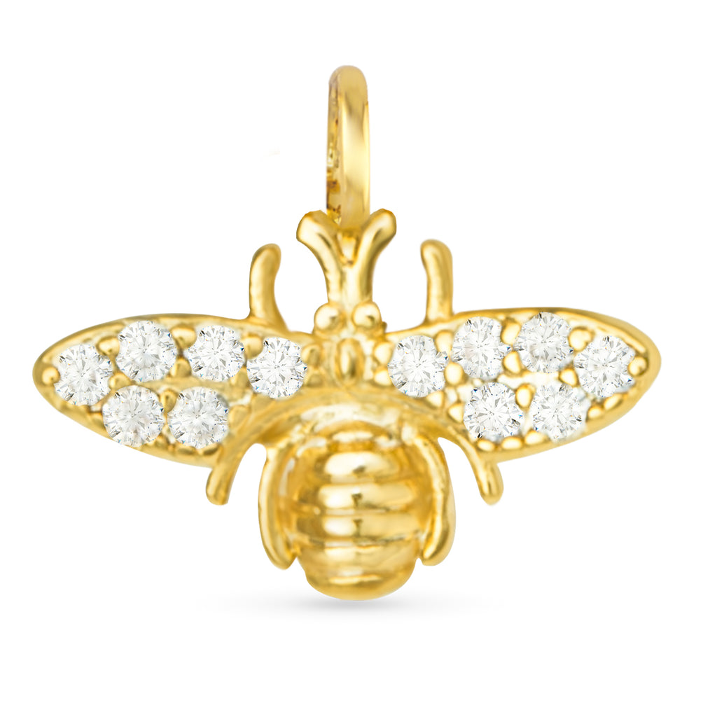 Amanda Blu Gold CZ Bee Charm