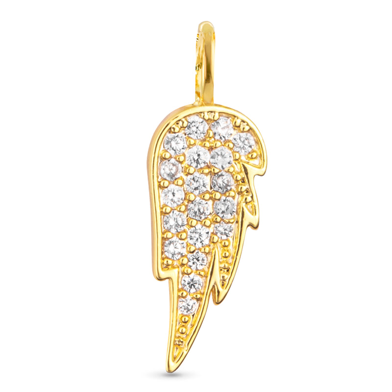 Amanda Blu Gold CZ Angel Wing Charm