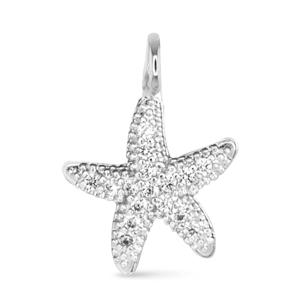 Amanda Blu Silver CZ Starfish Charm