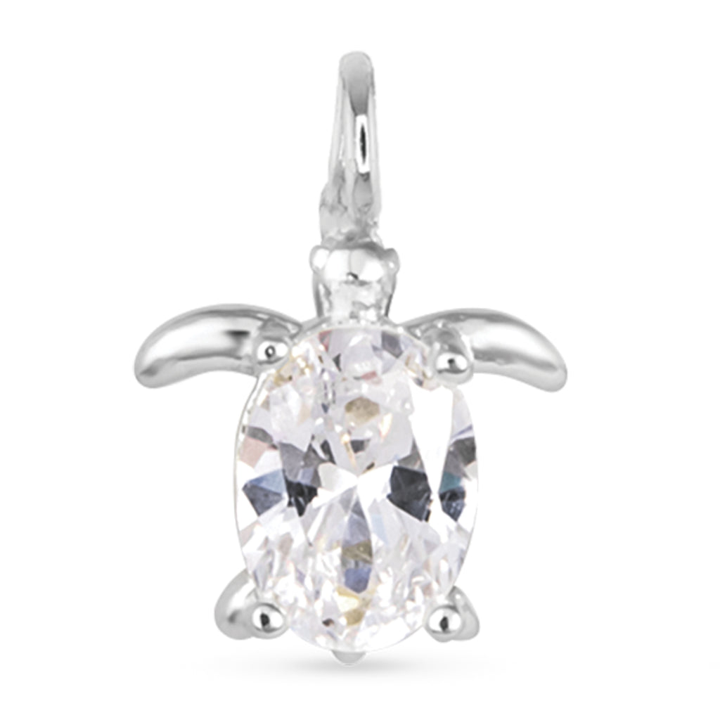 Amanda Blu Silver CZ Turtle Charm