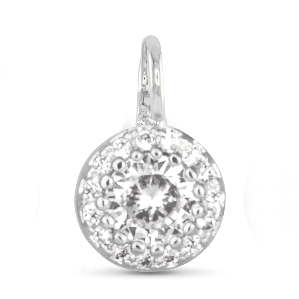 Amanda Blu Silver Clear CZ Halo Charm