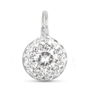 Amanda Blu Silver Clear CZ Halo Charm