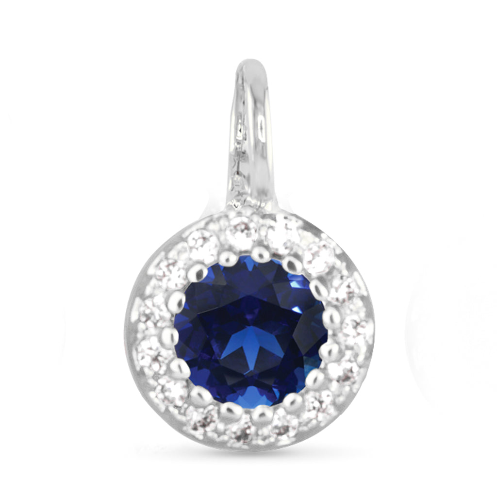 Amanda Blu Silver Blue CZ Halo Charm