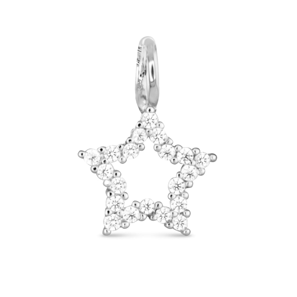 Amanda Blu Silver CZ Star Charm