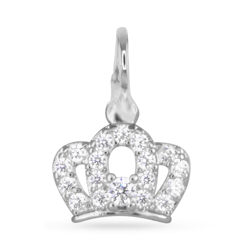 Amanda Blu Silver CZ Crown Charm