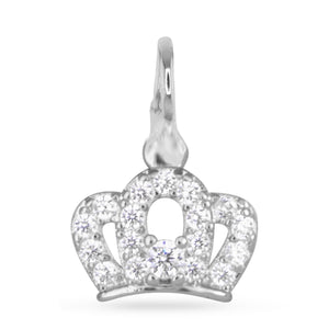 Amanda Blu Silver CZ Crown Charm