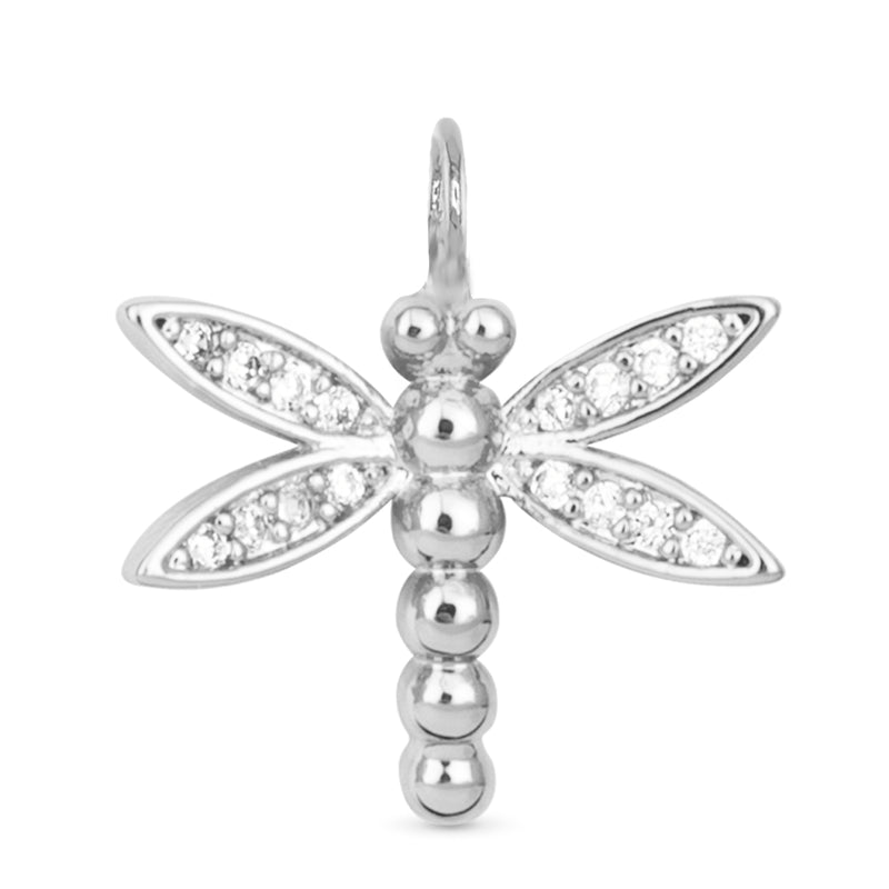 Amanda Blu Silver CZ Dragonfly Charm