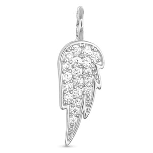 Amanda Blu Silver CZ Angel Wing Charm