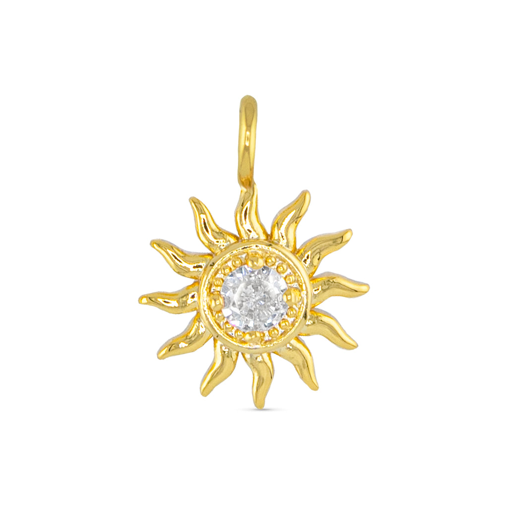 Amanda Blu Gold CZ Sun Charm