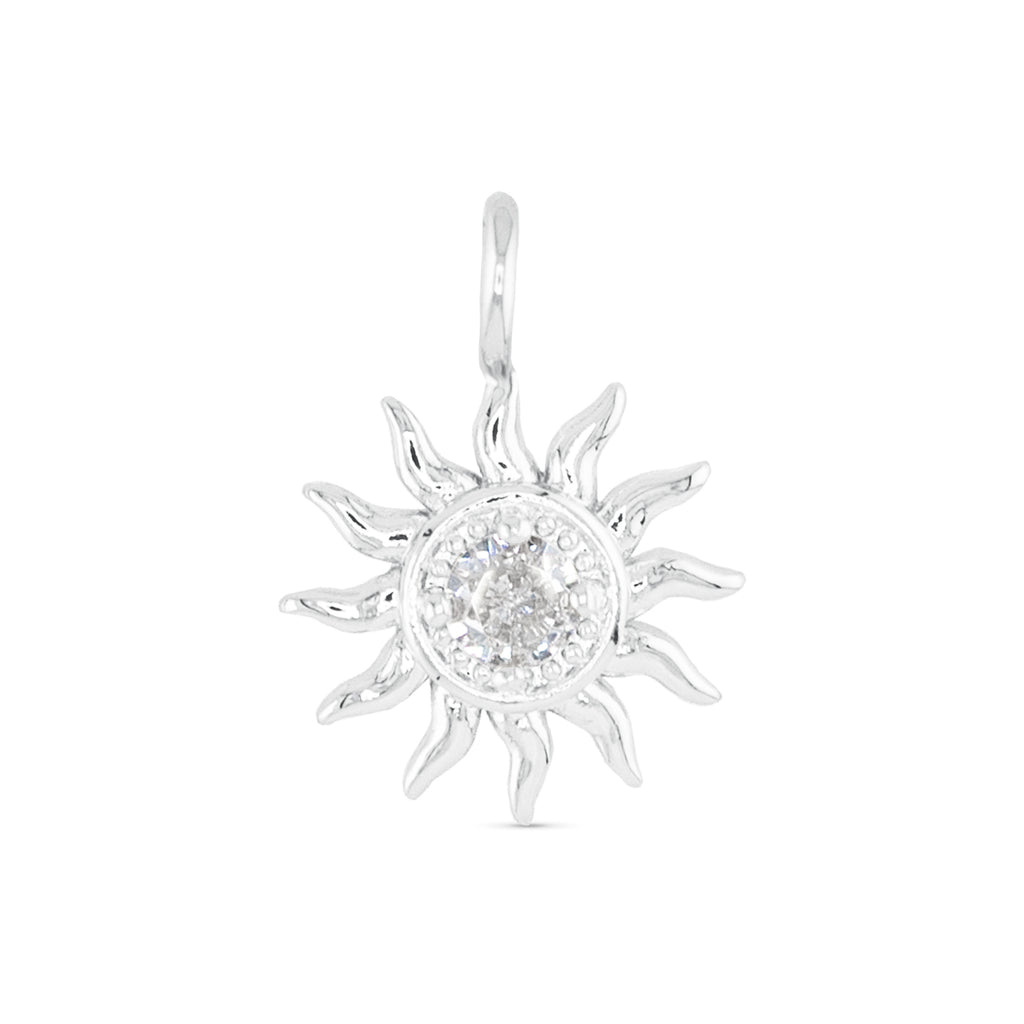 Amanda Blu Silver CZ Sun Charm