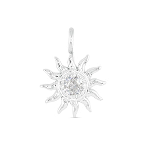 Amanda Blu Silver CZ Sun Charm