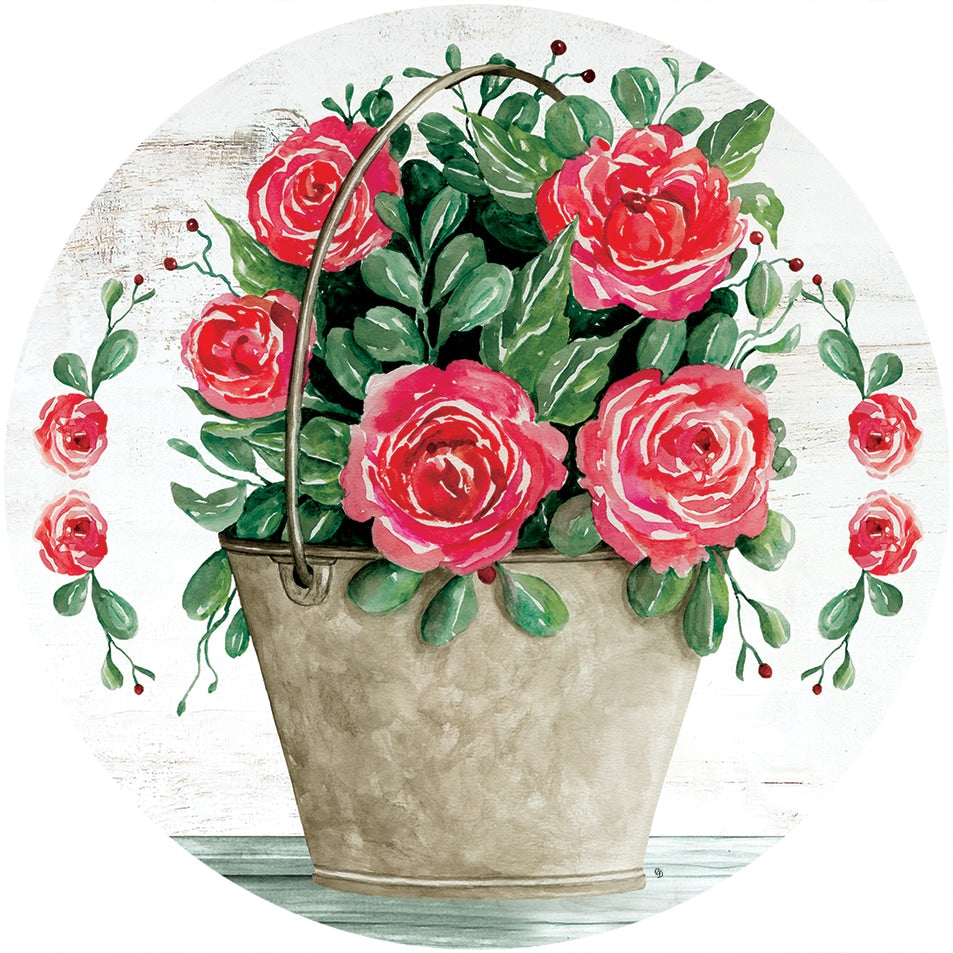 Rose Bucket Accent Magnet