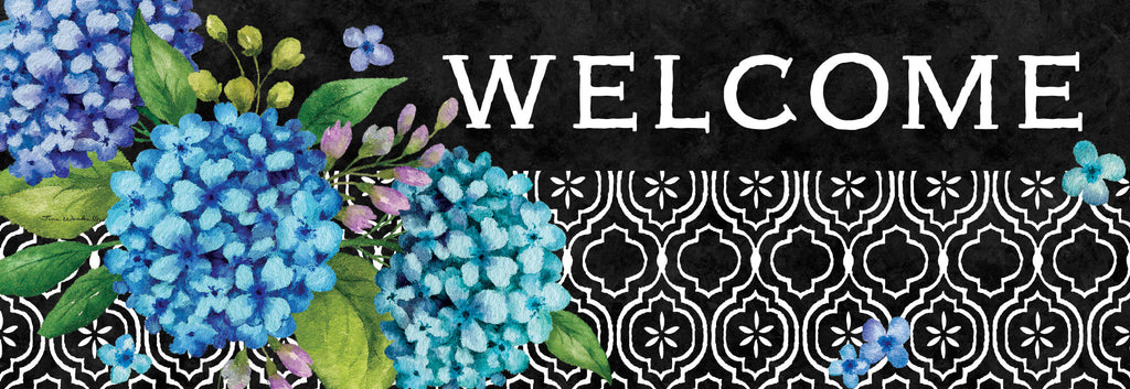 Hydrangeas on Black Signature Sign