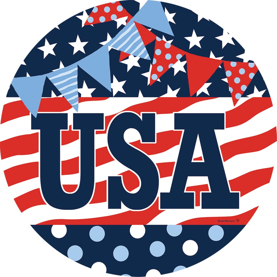 Patriotic Patterns Accent Magnet