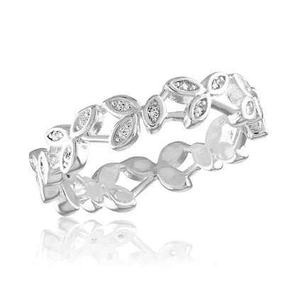 Diamond Vine Infinity Stack Ring