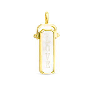 Amanda Blu Gold Mother of Pearl Love Pendant Charm