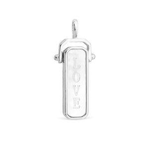 Amanda Blu Silver Mother of Pearl Love Pendant Charm