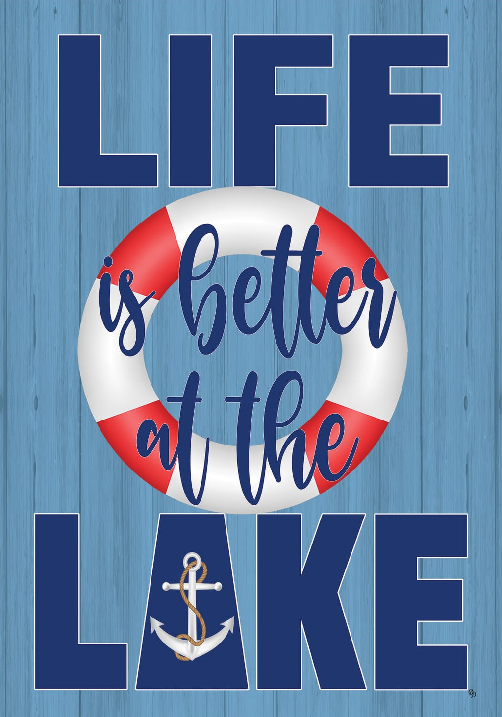 Lake Life Garden Flag