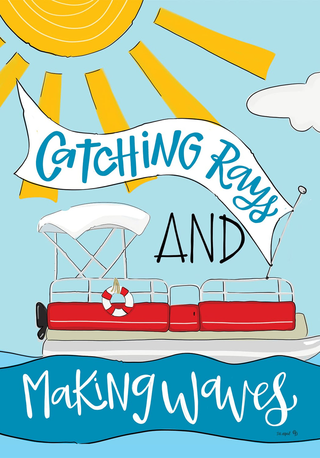 Catching Rays Garden Flag