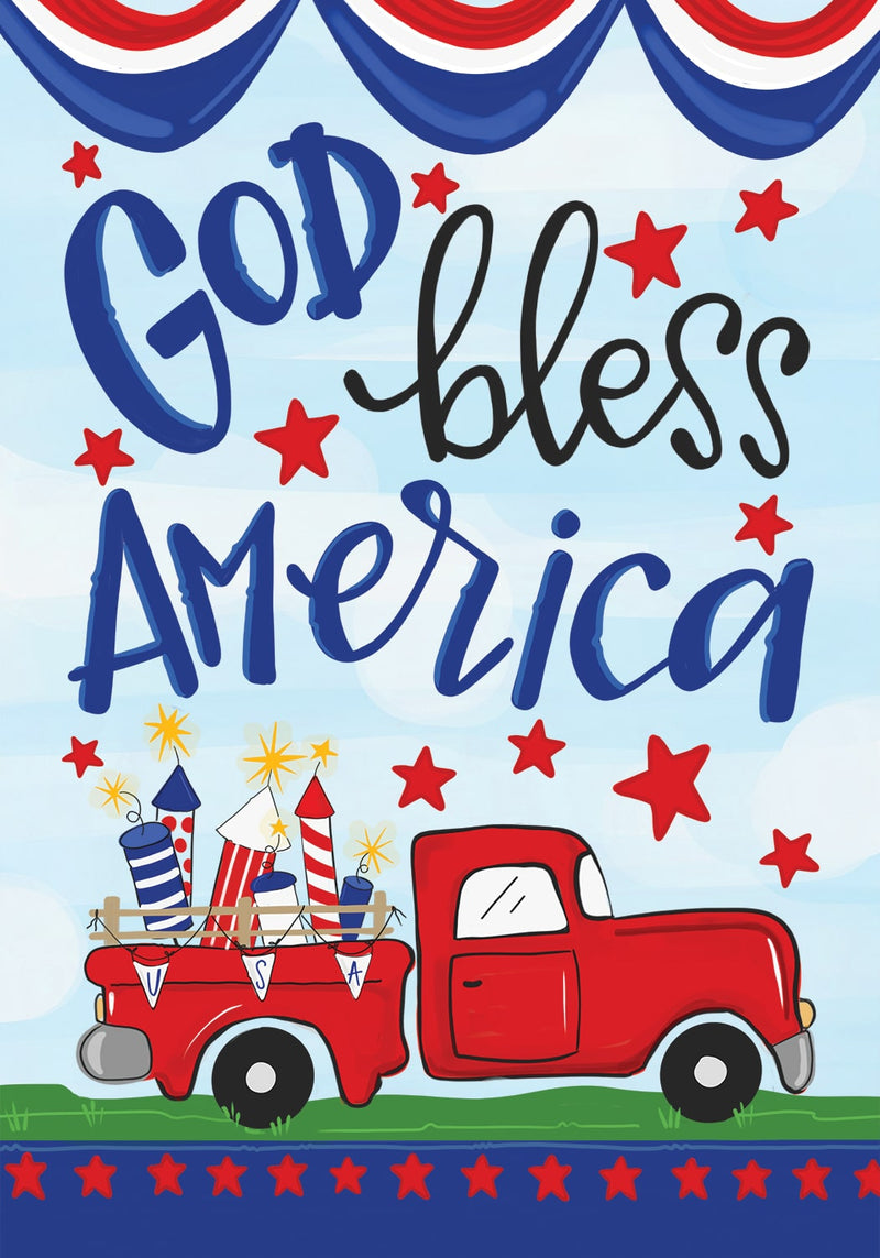 Fireworks Truck House Flag
