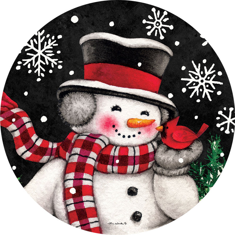 Snowman & Cardinals Accent Magnet