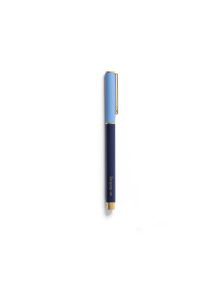 Blue Colorblock Snap Cap Pen