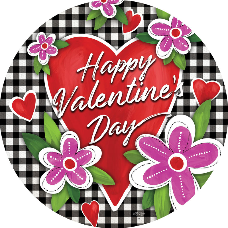 Gingham Valentine Accent Magnet