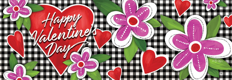 Gingham Valentine Signature Sign