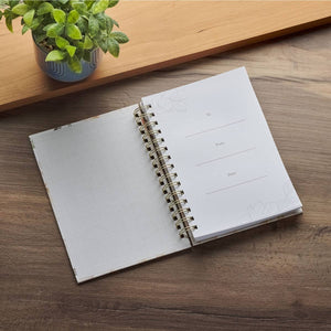 All Things For Good Romans 8:28 White Floral Wirebound Journal