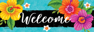 Hibiscus Stripes Signature Sign