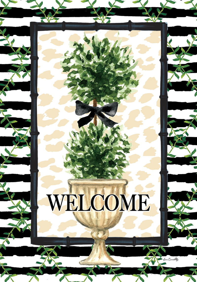 Double Topiary House Flag
