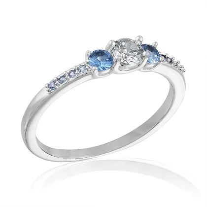 Azure Blue Stack Ring