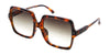 Blue Gem Large Square Gradient Lens Sunglasses